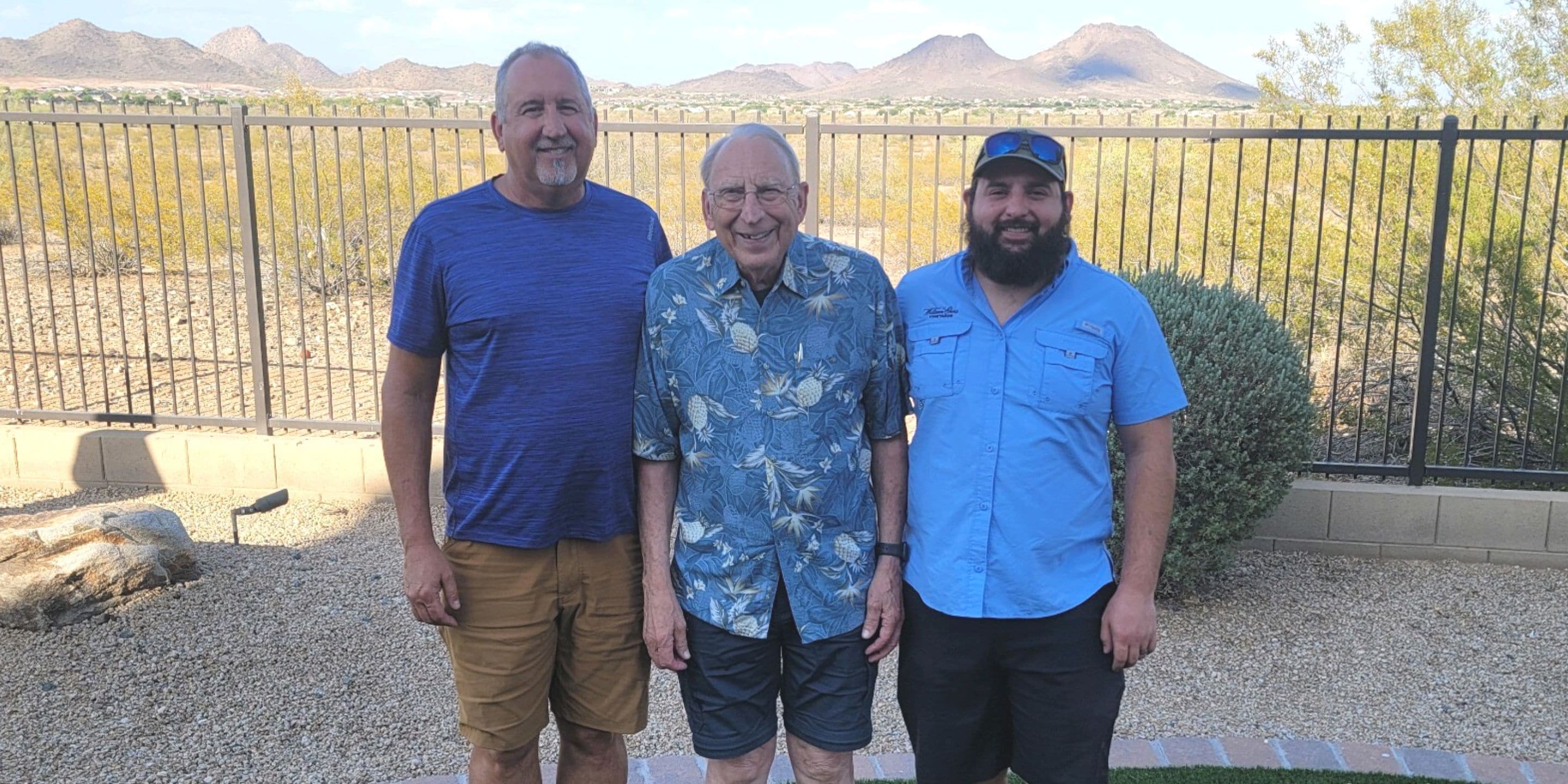 Greg, Robert and Andrew Eslinger - three generations of Honeywell employees.