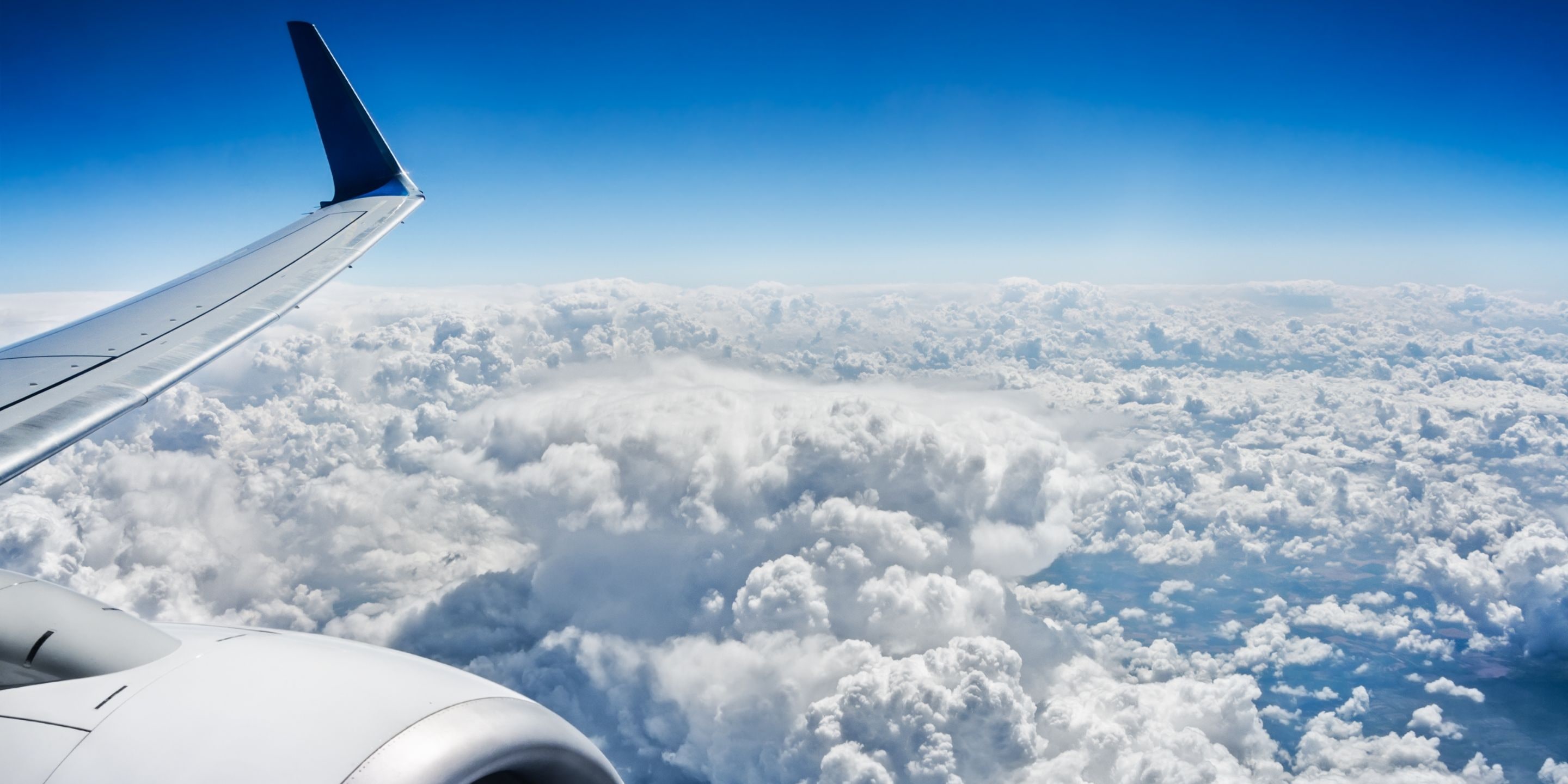 airplane in the skies